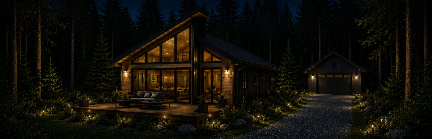 Exterior — evening
